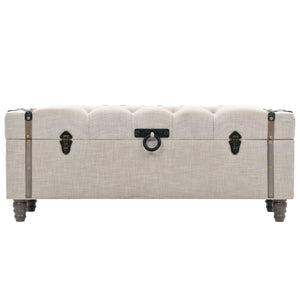 vidaXL Storage Bench Set 3-piece Solid Wood and Steel 112x37x45 cm