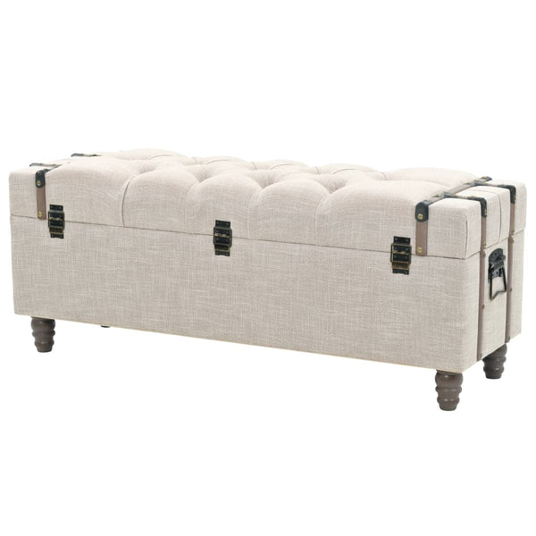 vidaXL Storage Bench Set 3-piece Solid Wood and Steel 112x37x45 cm