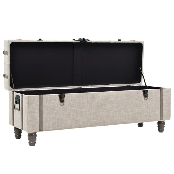 vidaXL Storage Bench Set 3-piece Solid Wood and Steel 112x37x45 cm