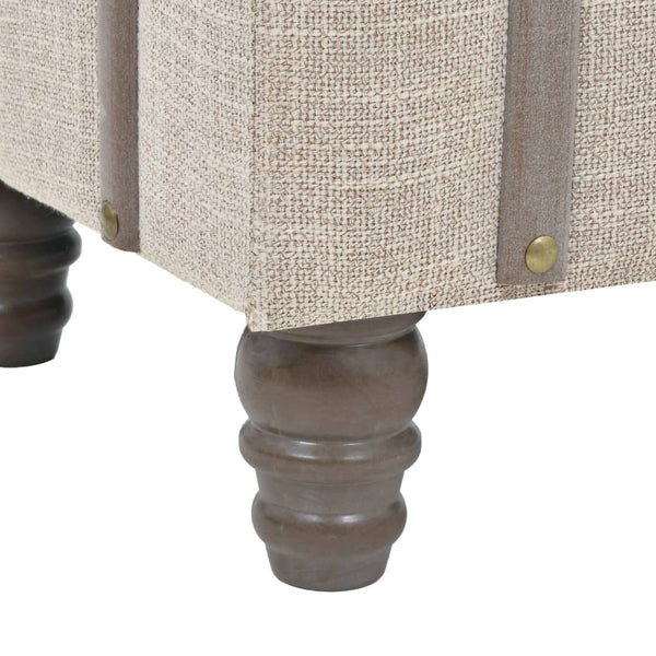 vidaXL Storage Bench Solid Wood and Steel 111 x 34 x 37 cm