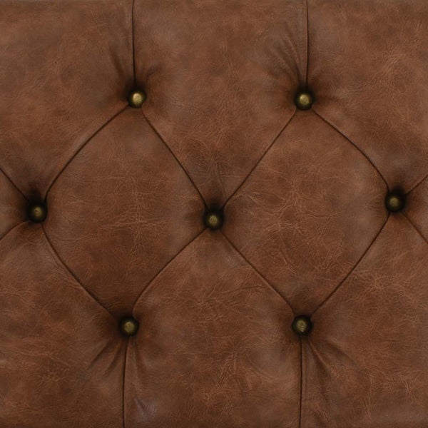 vidaXL Storage Bench Solid Wood Faux Leather 80.5x41x50 cm