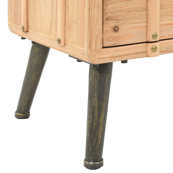 vidaXL Nightstand Solid Fir Wood 50x35x57 cm