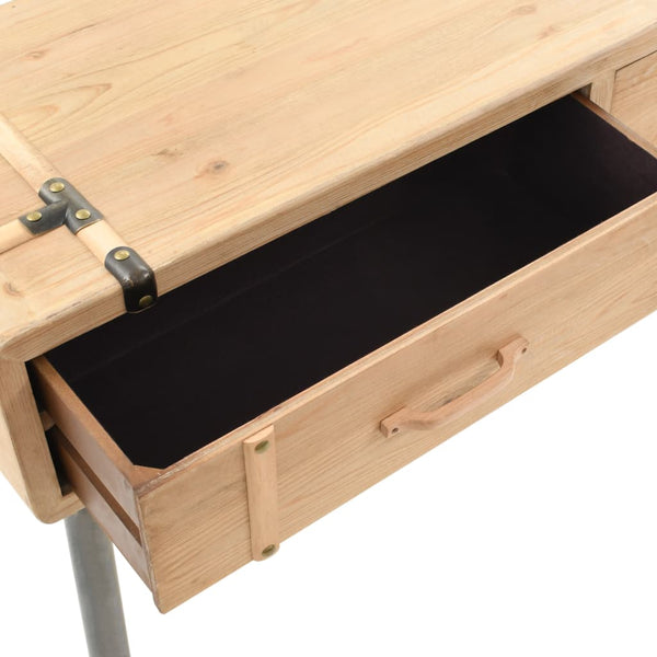 vidaXL Console Table Solid Fir Wood 115x40.5x76 cm