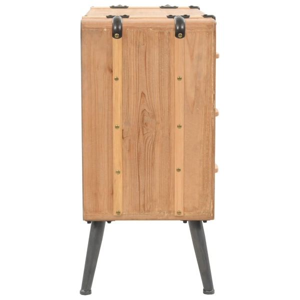 vidaXL Drawer Chest Solid Firwood 91x35x73 cm