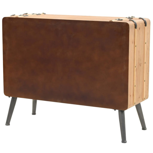 vidaXL Drawer Chest Solid Firwood 91x35x73 cm