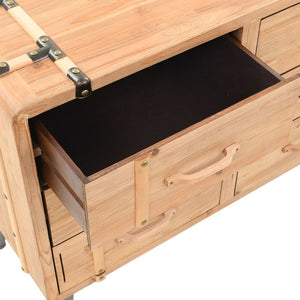 vidaXL Drawer Chest Solid Firwood 91x35x73 cm