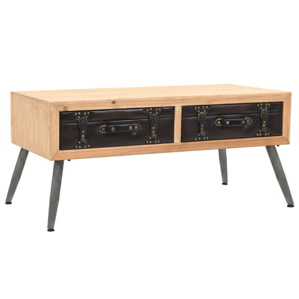 vidaXL Coffee Table Solid Fir Wood 115 x 55 x 50 cm