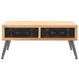 vidaXL Coffee Table Solid Fir Wood 115 x 55 x 50 cm