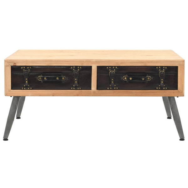 vidaXL Coffee Table Solid Fir Wood 115 x 55 x 50 cm