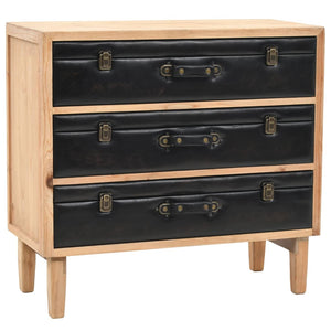 vidaXL Chest of Drawers Solid Fir Wood 80x36x75 cm