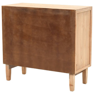 vidaXL Chest of Drawers Solid Fir Wood 80x36x75 cm