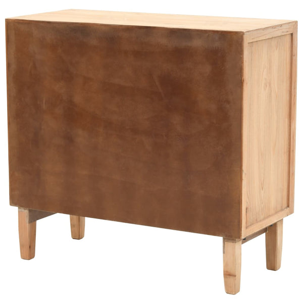 vidaXL Chest of Drawers Solid Fir Wood 80x36x75 cm