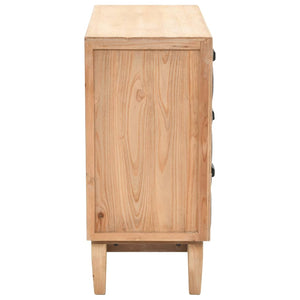 vidaXL Chest of Drawers Solid Fir Wood 80x36x75 cm