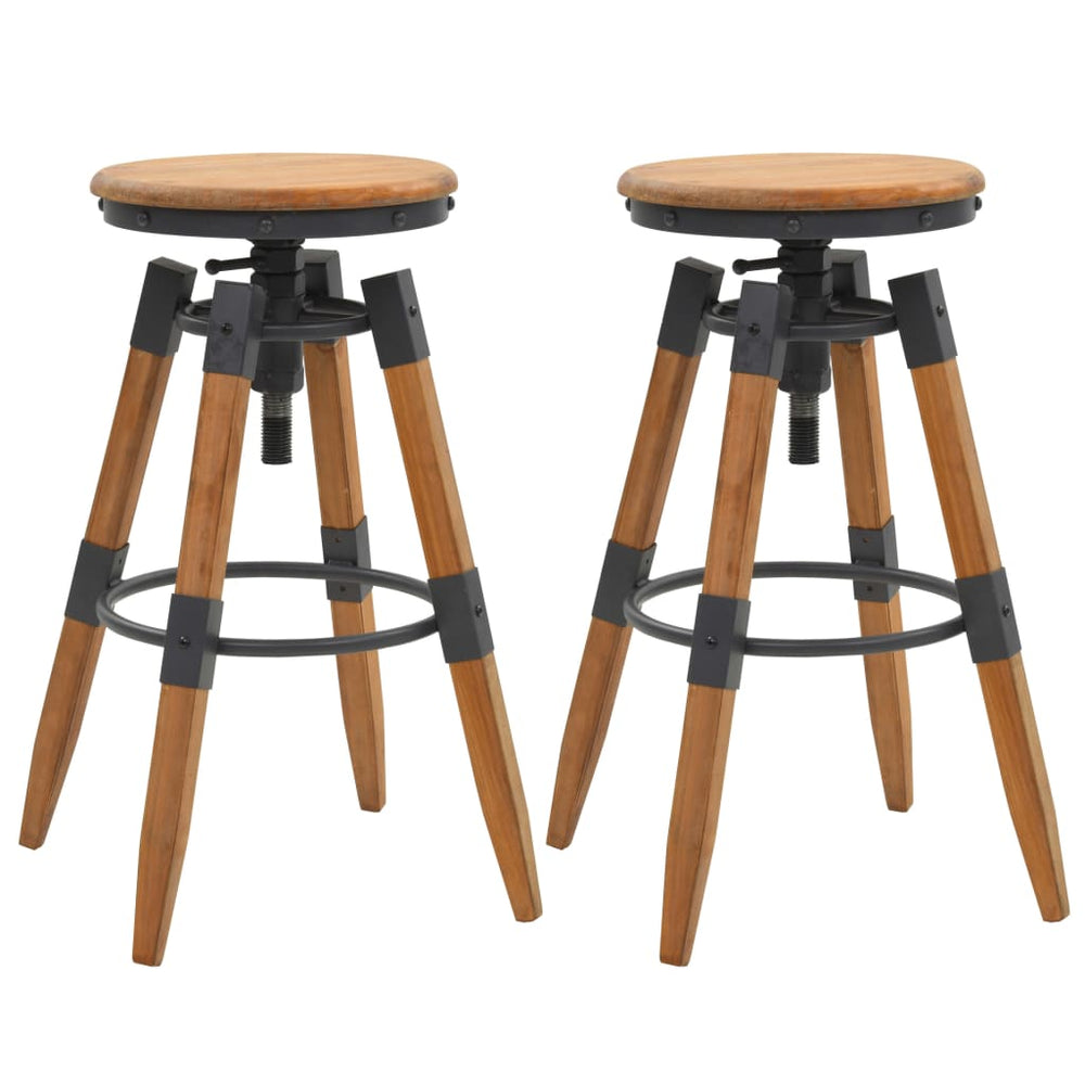 vidaXL Bar Stools 2 pcs. Solid Fir Wood