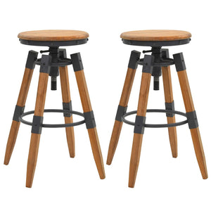 vidaXL Bar Stools 2 pcs. Solid Fir Wood