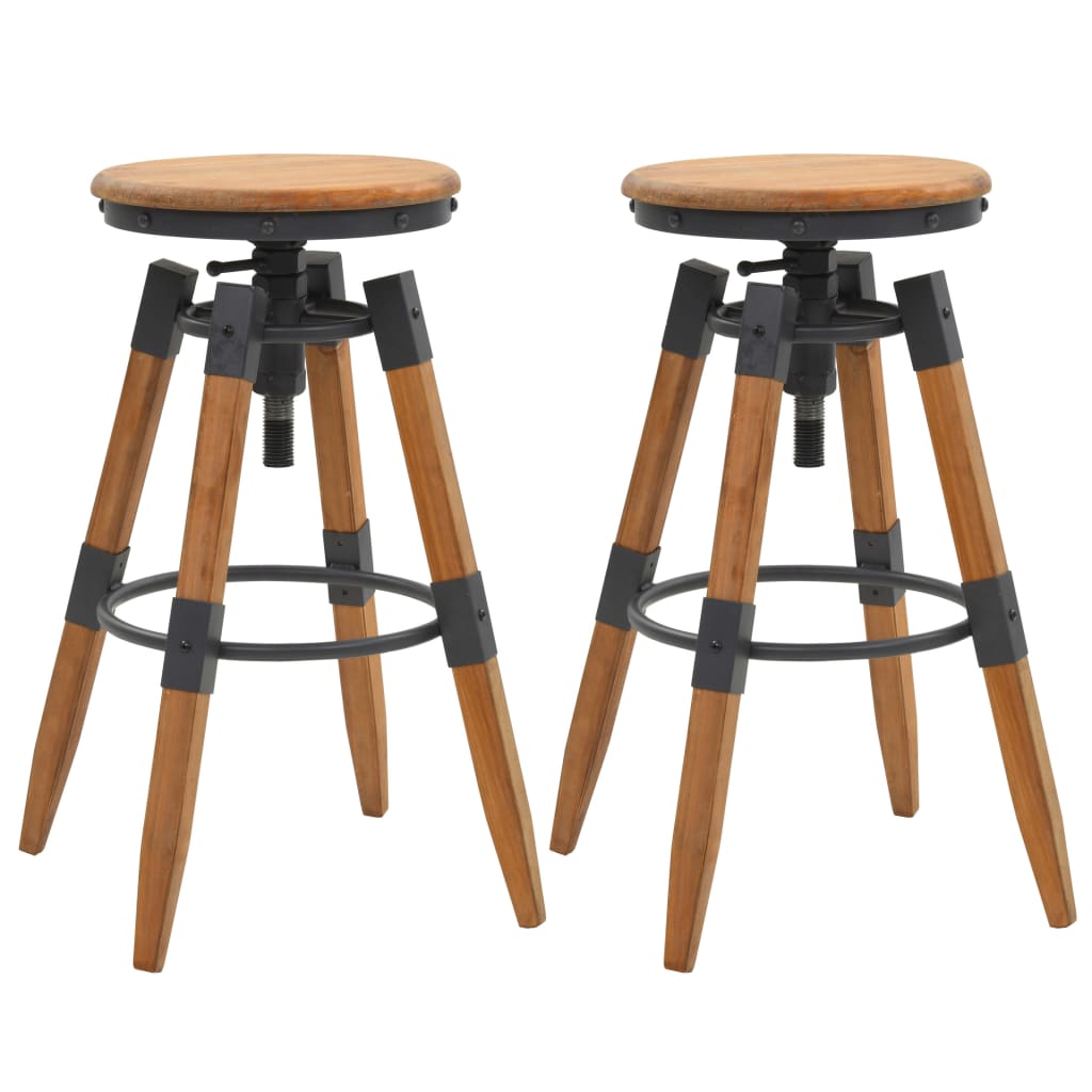 vidaXL Bar Stools 2 pcs. Solid Fir Wood