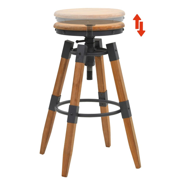vidaXL Bar Stools 2 pcs. Solid Fir Wood