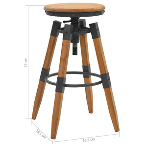 vidaXL Bar Stools 2 pcs. Solid Fir Wood