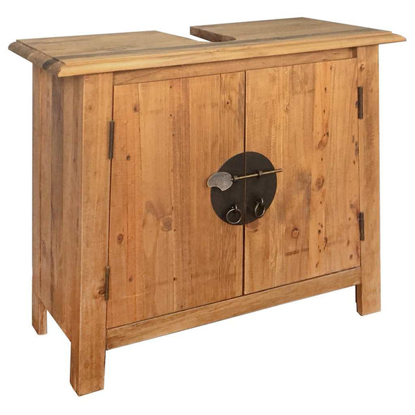 vidaXL Bathroom Vanity Cabinet Solid Pine Wood 70x32x63 cm