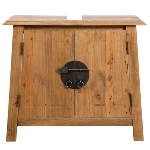 vidaXL Bathroom Vanity Cabinet Solid Pine Wood 70x32x63 cm
