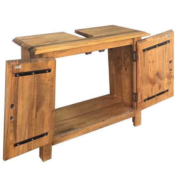 vidaXL Bathroom Vanity Cabinet Solid Pine Wood 70x32x63 cm