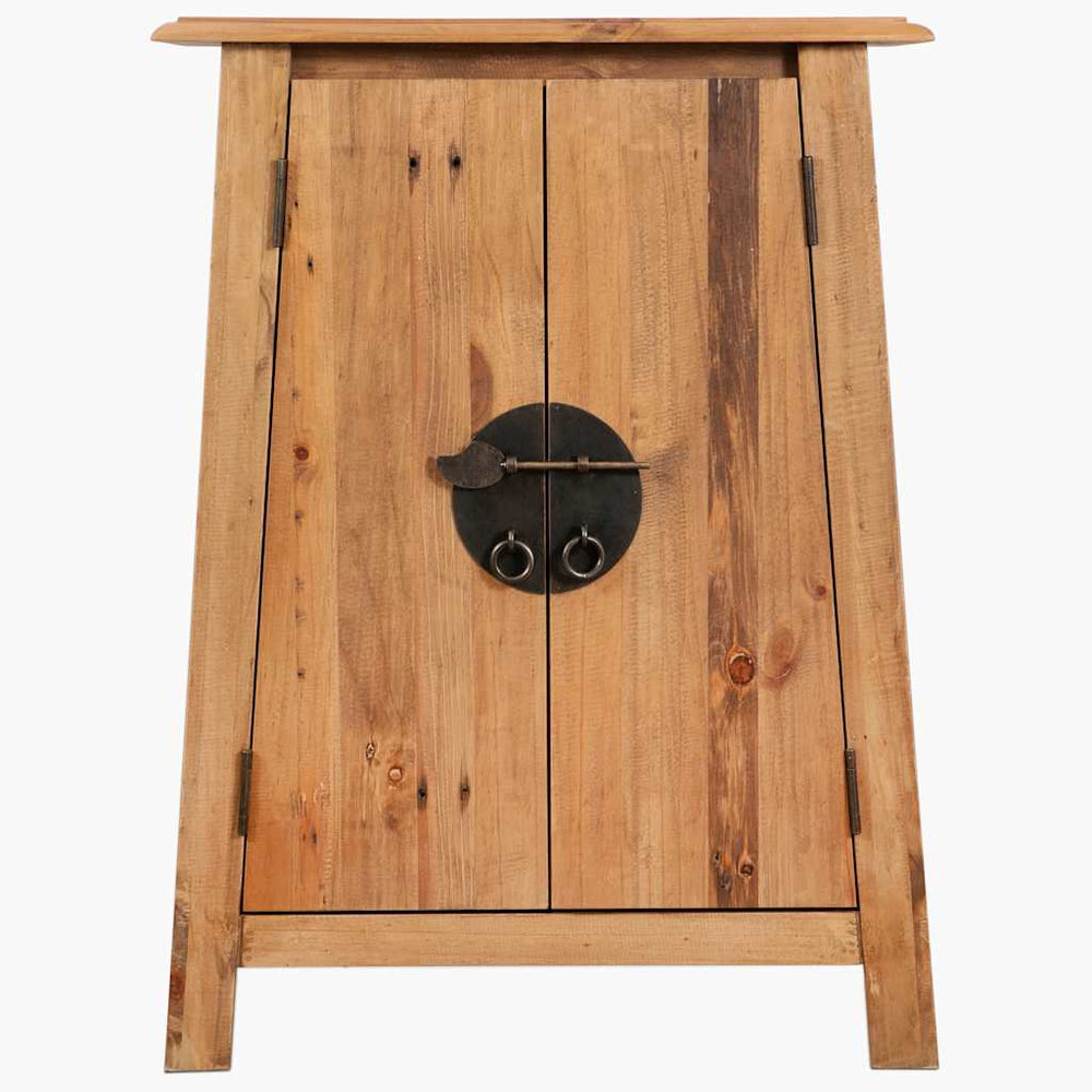 vidaXL Bathroom Side Cabinet Solid Pine 59x32x80 cm