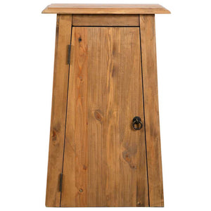 vidaXL Wall-Mounted Bathroom Cabinet Solid Pine Wood 42x23x70 cm