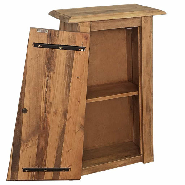 vidaXL Wall-Mounted Bathroom Cabinet Solid Pine Wood 42x23x70 cm