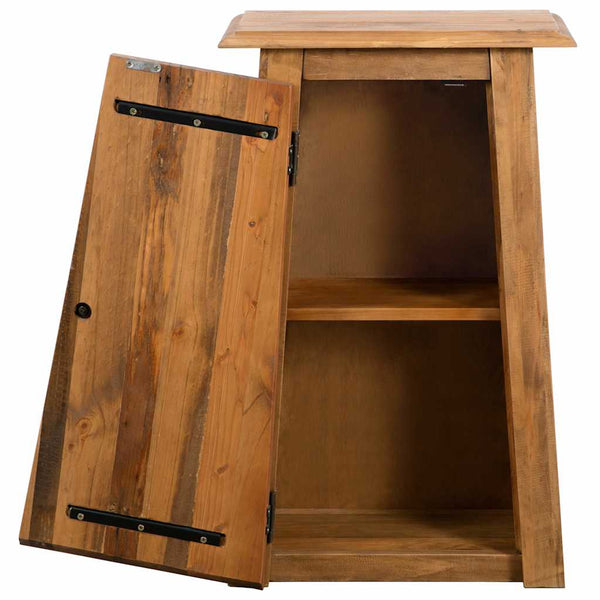 vidaXL Wall-Mounted Bathroom Cabinet Solid Pine Wood 42x23x70 cm