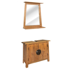 vidaXL Bathroom Furniture Set Solid Pine Wood