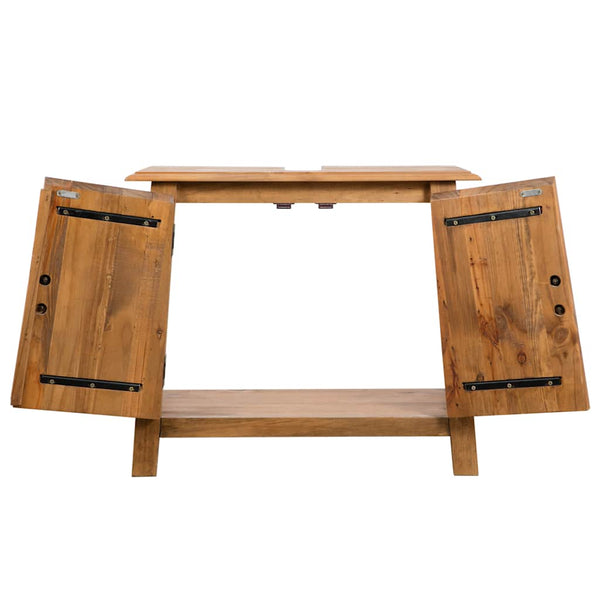 vidaXL Bathroom Furniture Set Solid Pine Wood