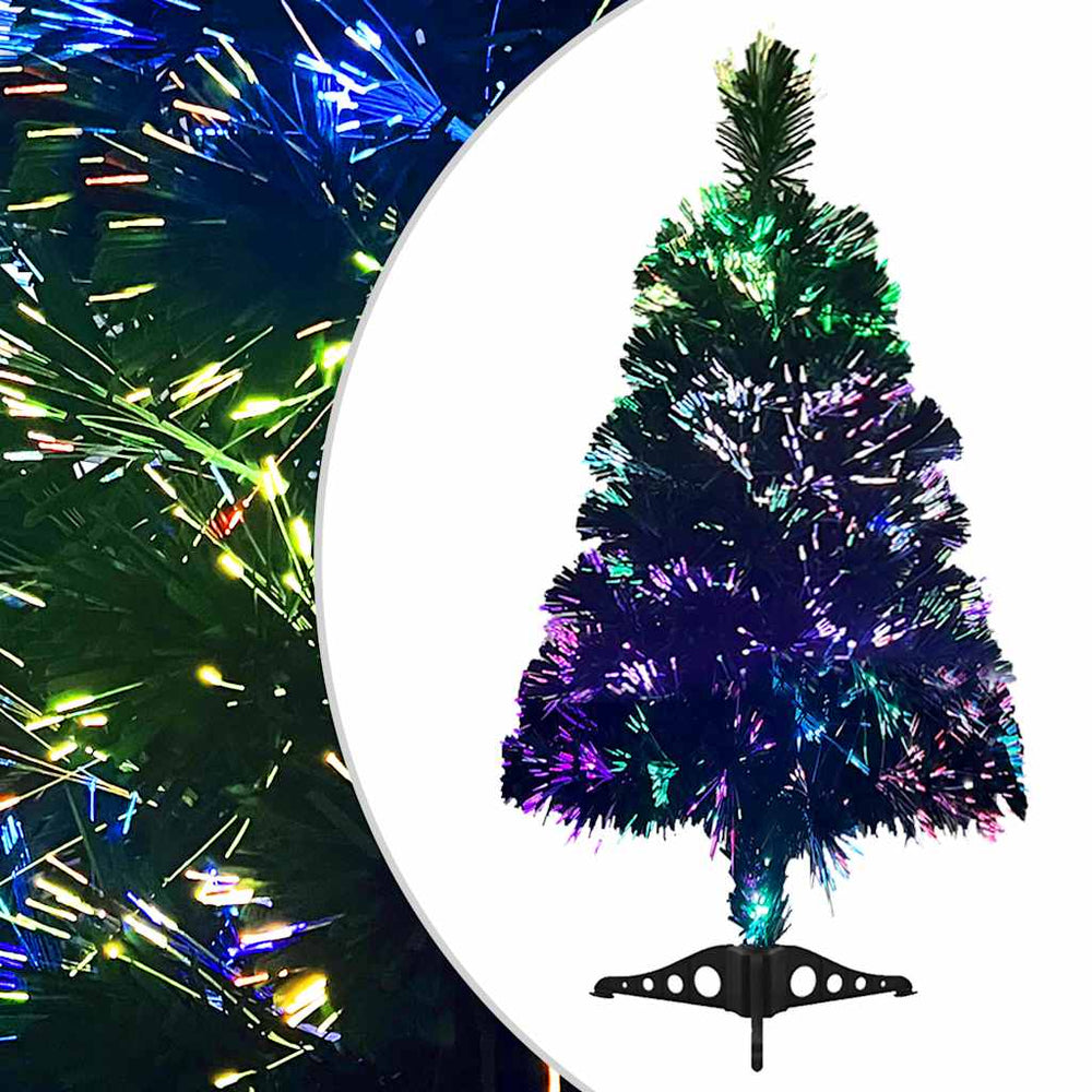 vidaXL Artificial Christmas Tree Fiber Optic 64 cm Green