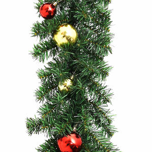vidaXL Christmas Garland with Baubles and LED Lights 5 m