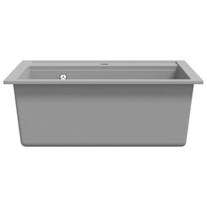 vidaXL Granite Sink Single Bowl Grey