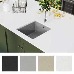 vidaXL Granite Sink Single Bowl Grey