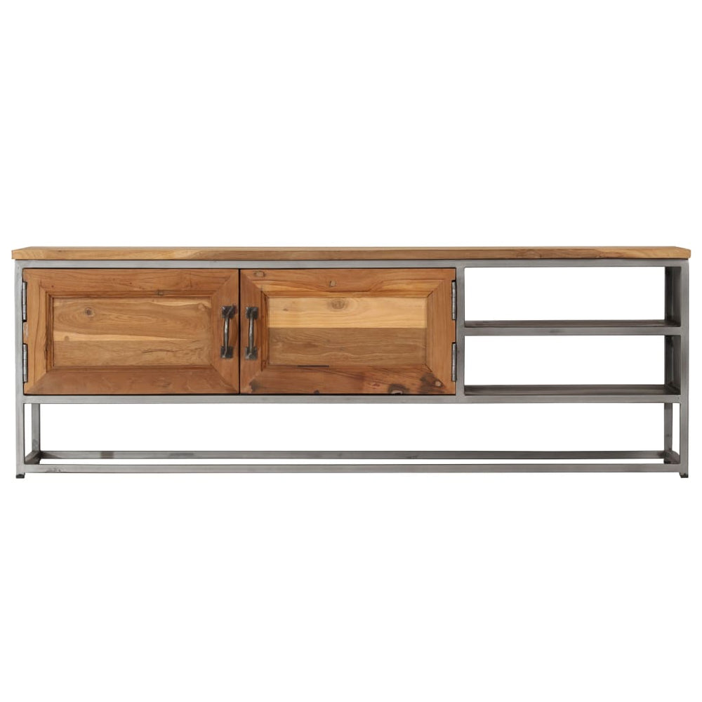 vidaXL TV Cabinet Recycled Teak and Steel 120x30x40 cm