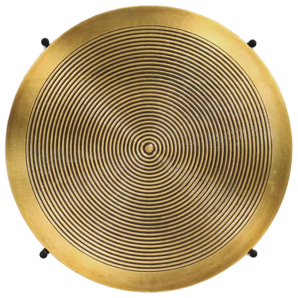 vidaXL 2-piece Table Set MDF with Brass Coating