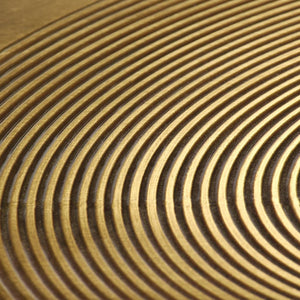 vidaXL 2-piece Table Set MDF with Brass Coating