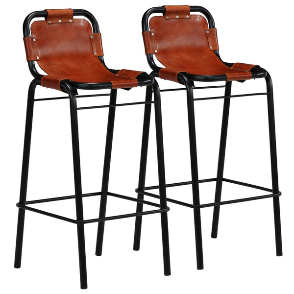 vidaXL 3-piece Bar Set Solid Reclaimed Wood and Genuine Goat Leather