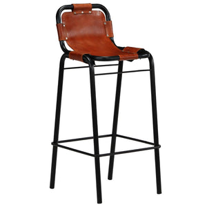 vidaXL 3-piece Bar Set Solid Reclaimed Wood and Genuine Goat Leather