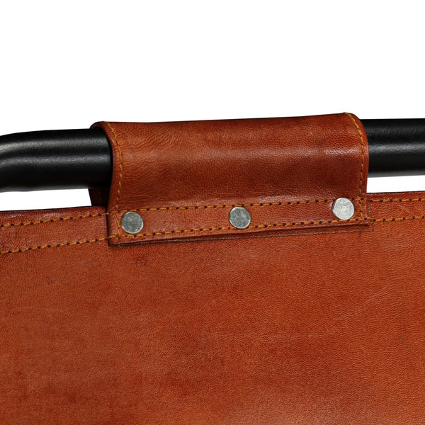 vidaXL 3-piece Bar Set Solid Reclaimed Wood and Genuine Goat Leather