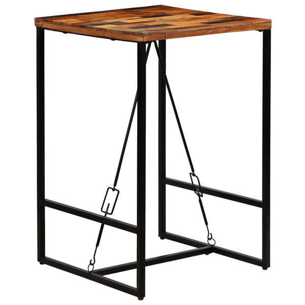 vidaXL Bar Table Solid Reclaimed Wood 70x70x106 cm