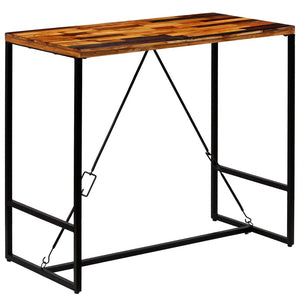 vidaXL Solid Reclaimed Wood Bar Table 120x60x106 cm