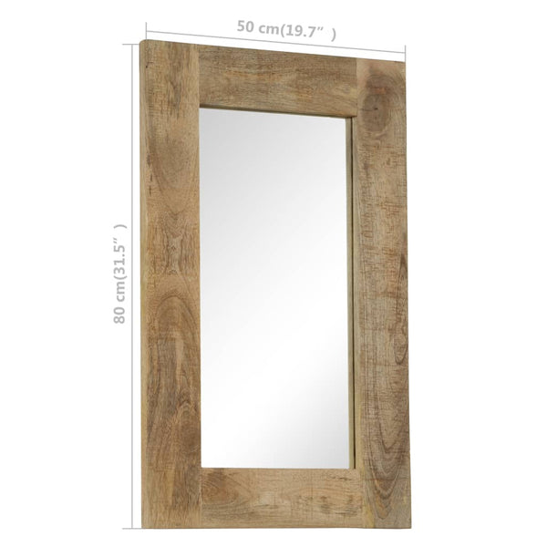 vidaXL Solid Mango Wood Mirror 50 x 80 cm