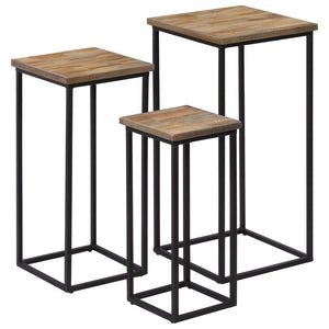 vidaXL 3-Piece Side Table Set Recycled Teak