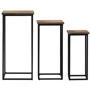 vidaXL 3-Piece Side Table Set Recycled Teak