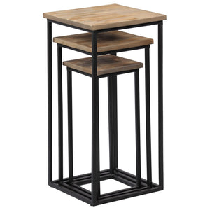 vidaXL 3-Piece Side Table Set Recycled Teak