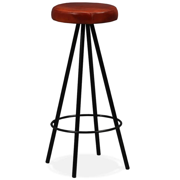 vidaXL 3-piece Bar Set Solid Acacia Wood and Real Leather