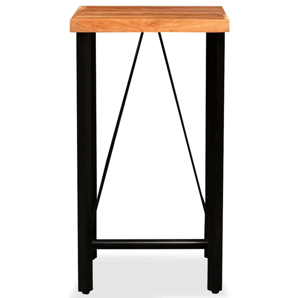 vidaXL 3-piece Bar Set Solid Acacia Wood and Real Leather
