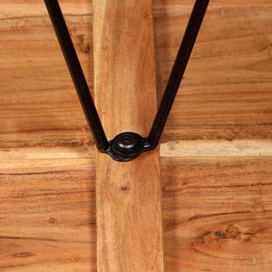 vidaXL 3-piece Bar Set Solid Acacia Wood and Real Leather